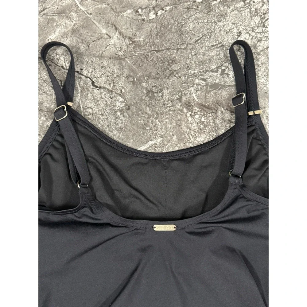 Calvin Klein One Piece Swimsuit Size 14 Bronze Side Pleats Full Coverage - Picture 8 of 12